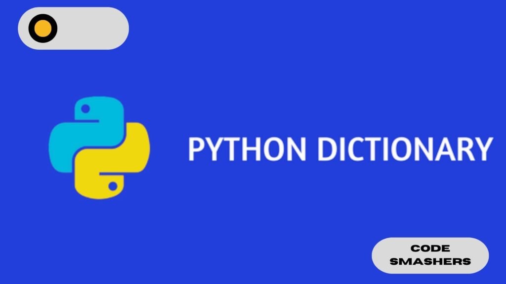 Python Dictionaries word written in an image