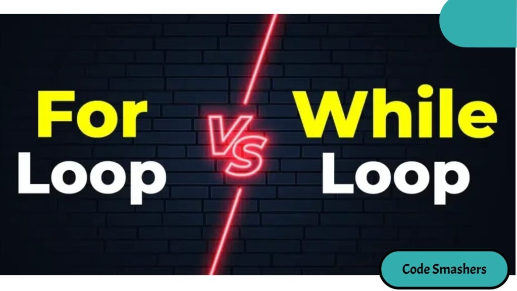 for loop vs while loop image